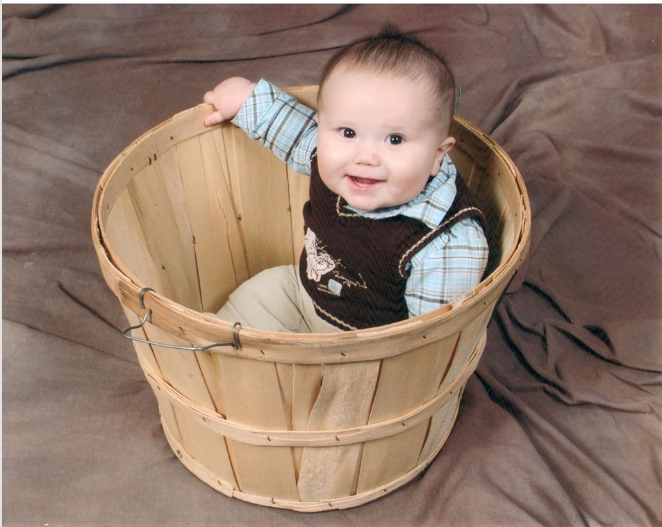 Baby in basket